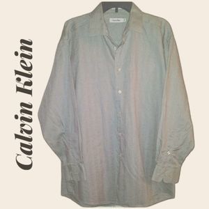 Calvin Klein Sage Green Button Down Dress Shirt 32/33